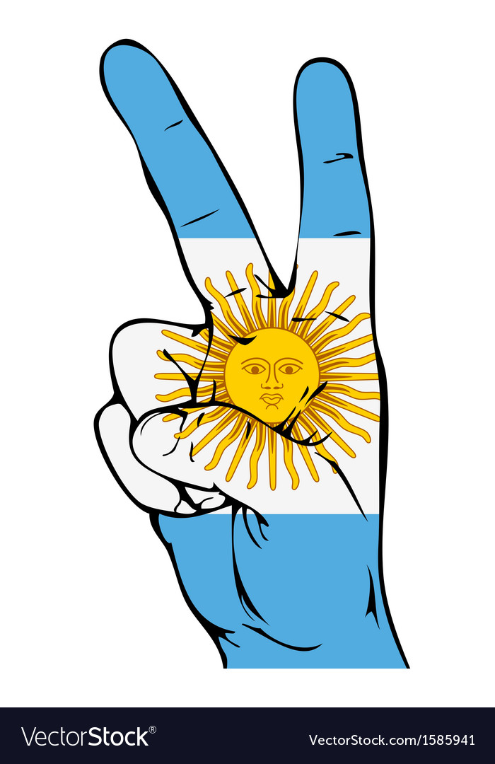 Peace sign of the argentinean flag