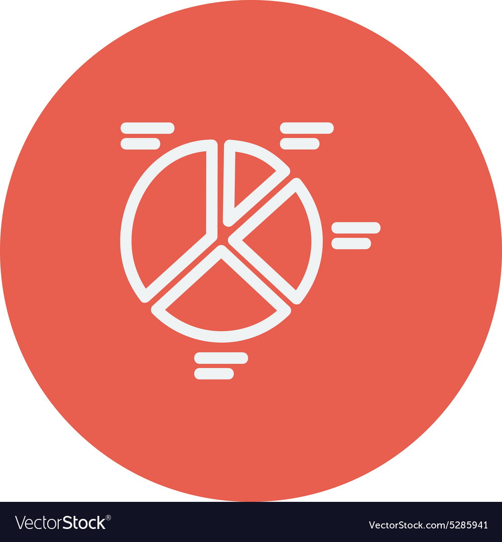 Pie chart thin line icon