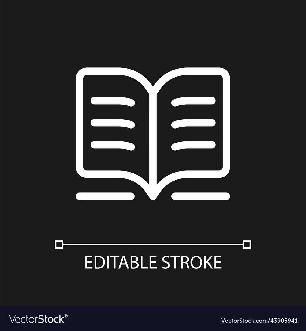 Public library pixel perfect white linear ui icon vector image Public library pixel perfect white linear ui icon