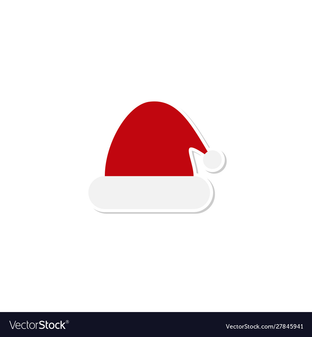 Santa Hat Icon Red Royalty Free Vector Image - Vectorstock