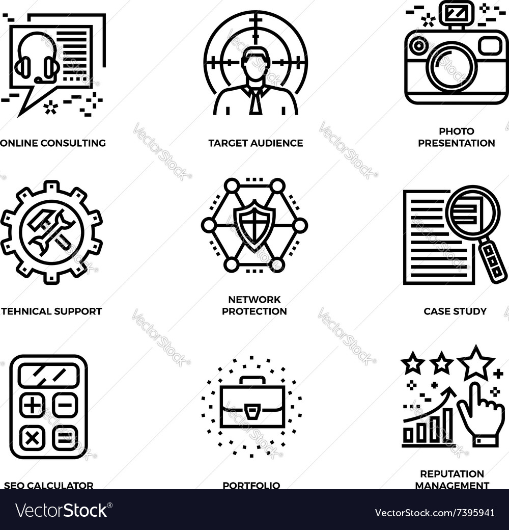 SEO & Online Marketing Icons