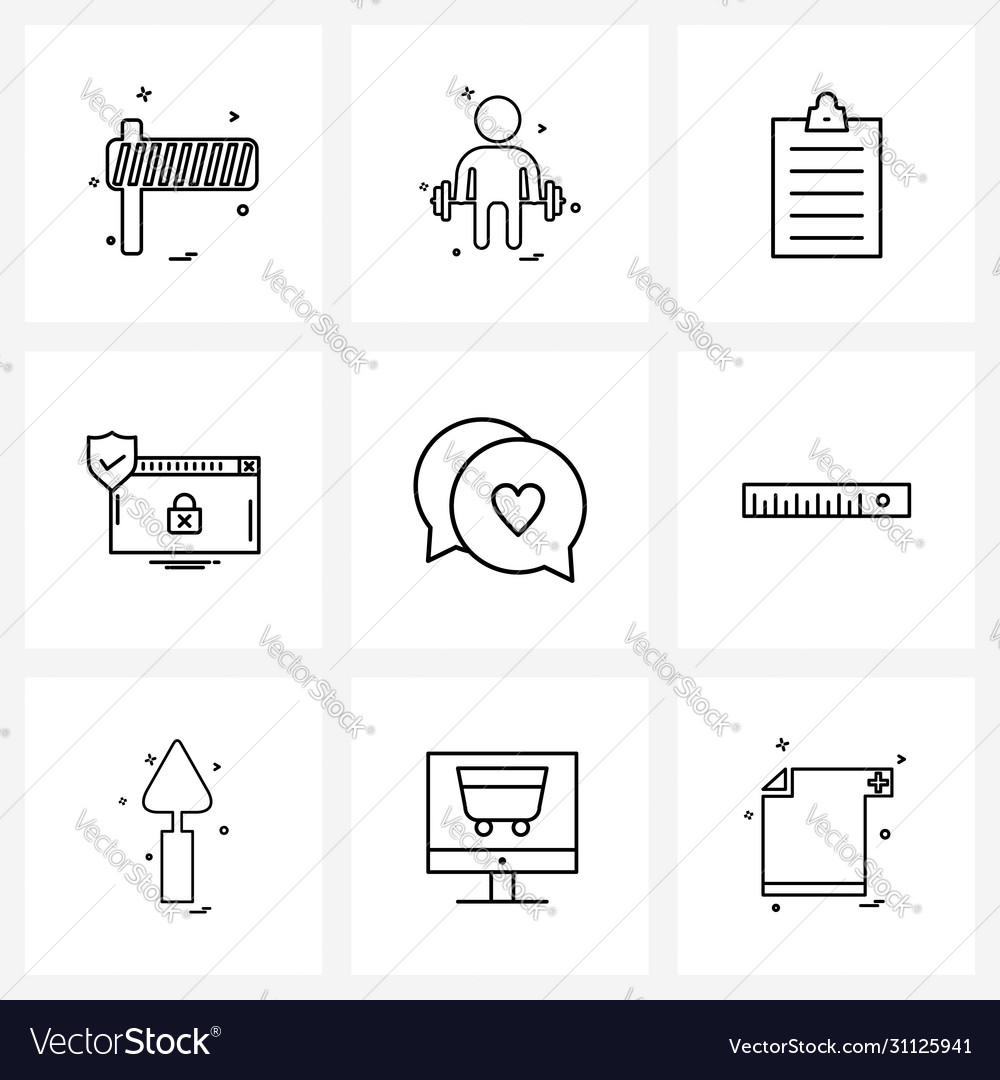Set 9 ui icons and symbols for chat internet