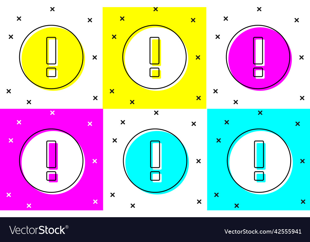 Set information icon isolated on color background vector image Set information icon isolated on color background