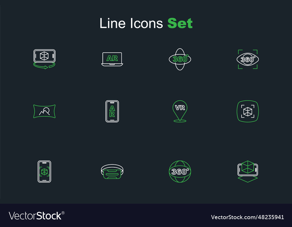 Set line 3d modeling 360 Grad Ansicht virtuelle