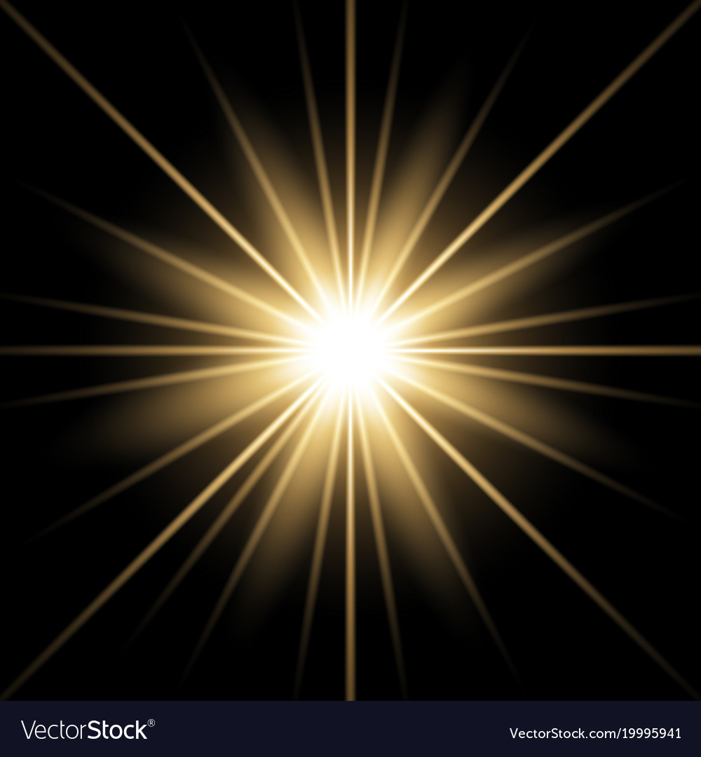 Sunlight With Lens Flare Effect Golden Color Vector Image My Xxx Hot Girl