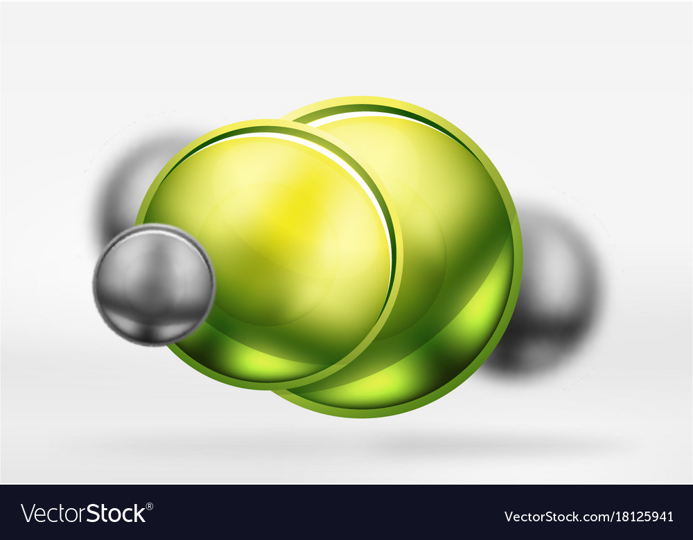 Tech blurred spheres and round circles with glossy