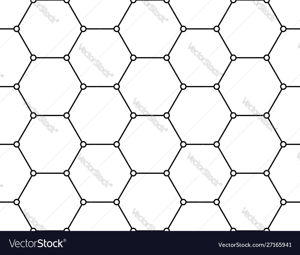 Technical honeycomb seamless pattern Royalty Free Vector