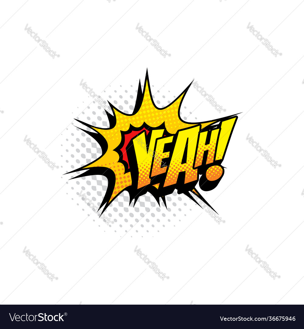 Boom bang burst yeah dialogue message pop art Vector Image