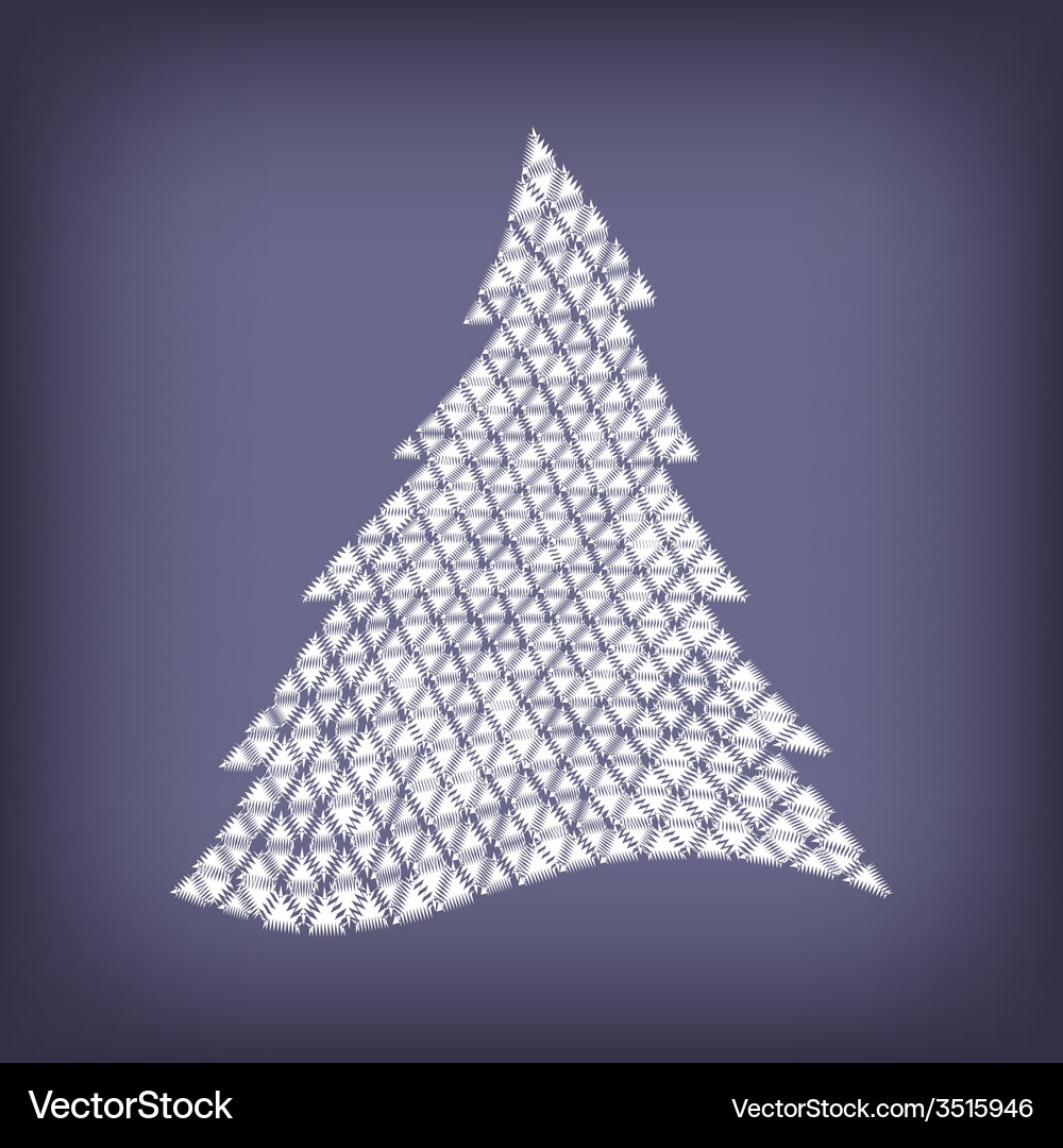 Christmas tree from light background Royalty Free Vector