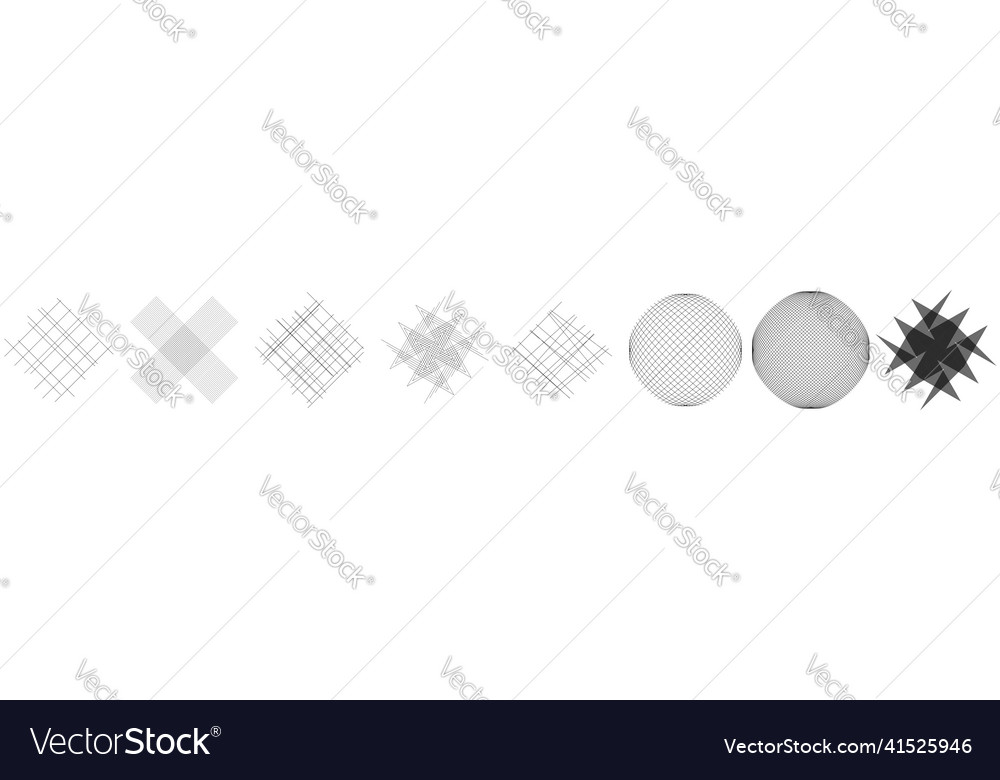 Geometric weave element with intersecting lines Vector Image Geometric weave element with intersecting lines