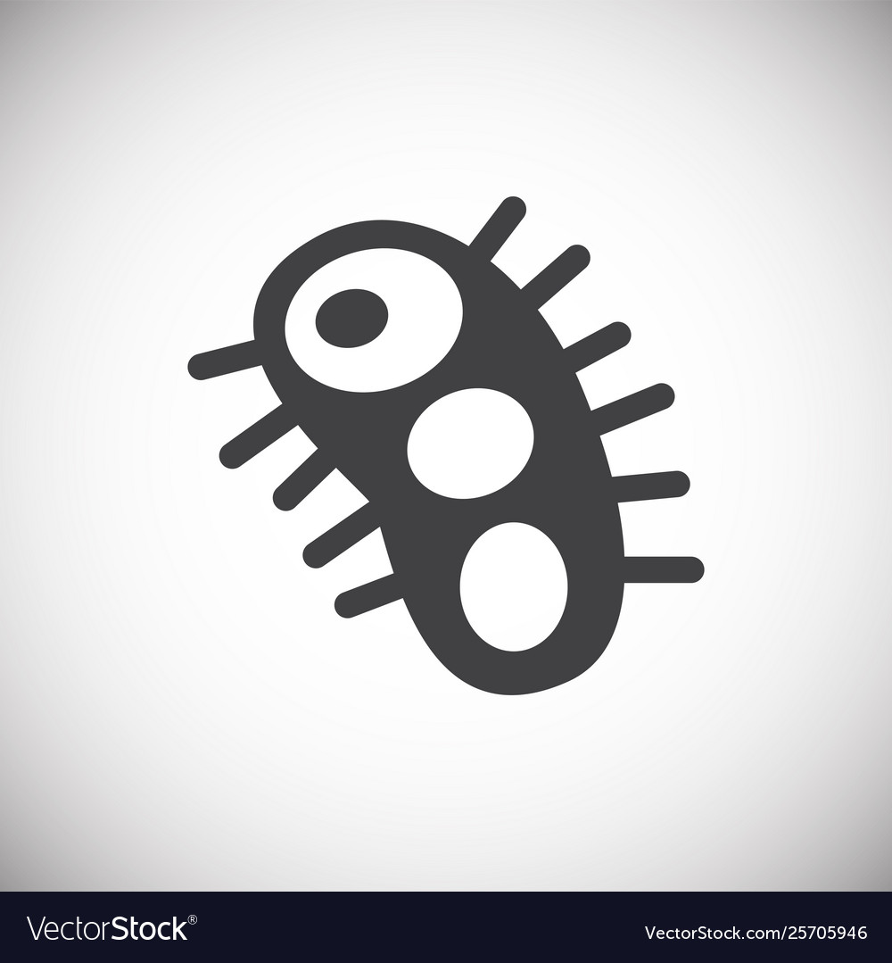 Microbe icon on background for graphic and web