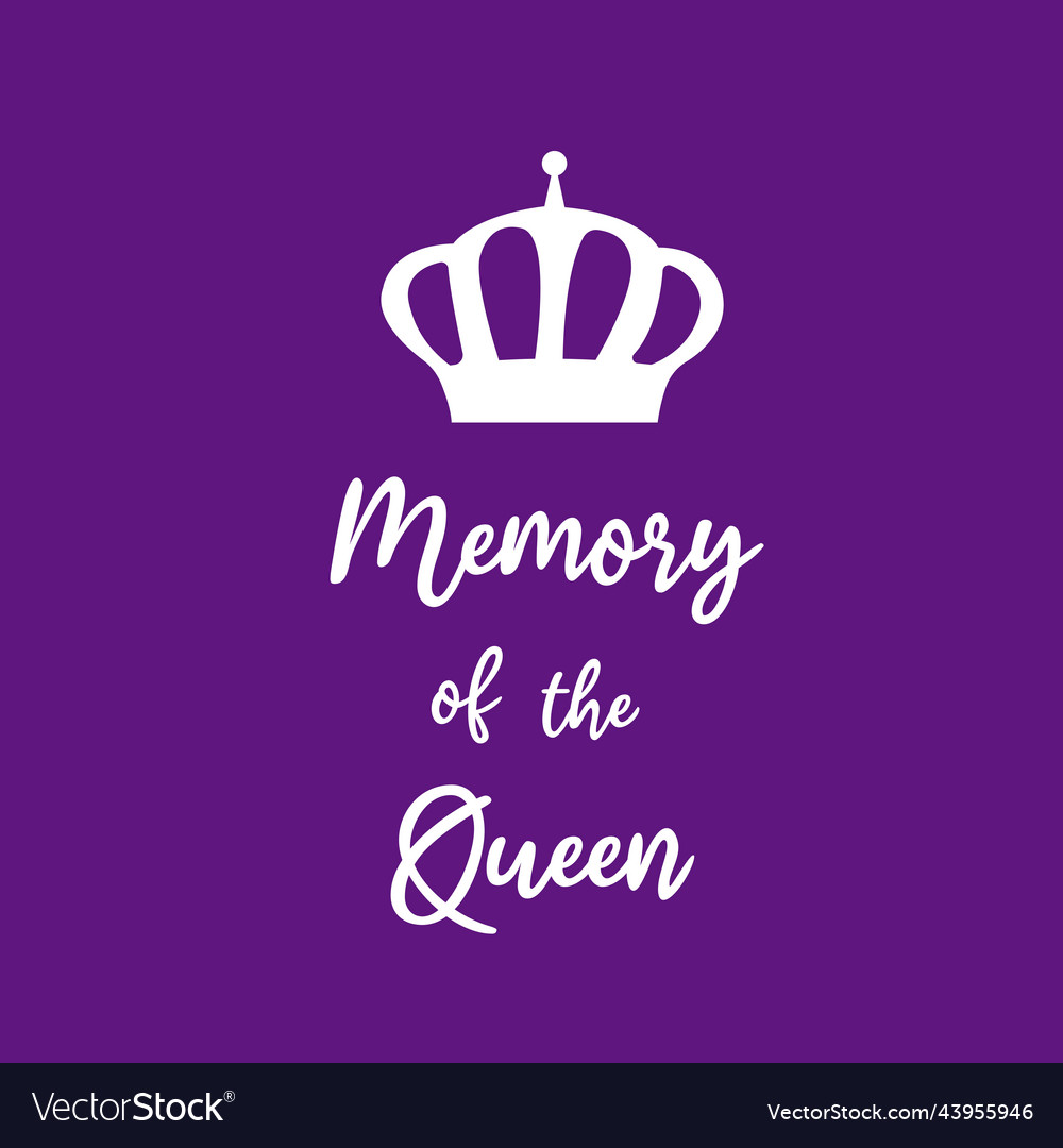 Queen elizabeth ii death memorial poster 08 Vector Image