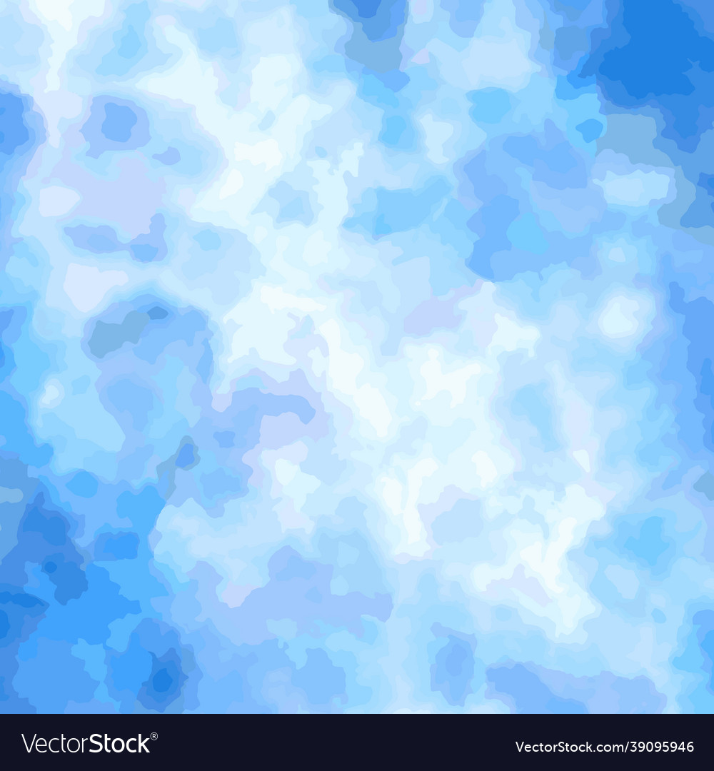 Realistic blue and white painted watercolor
