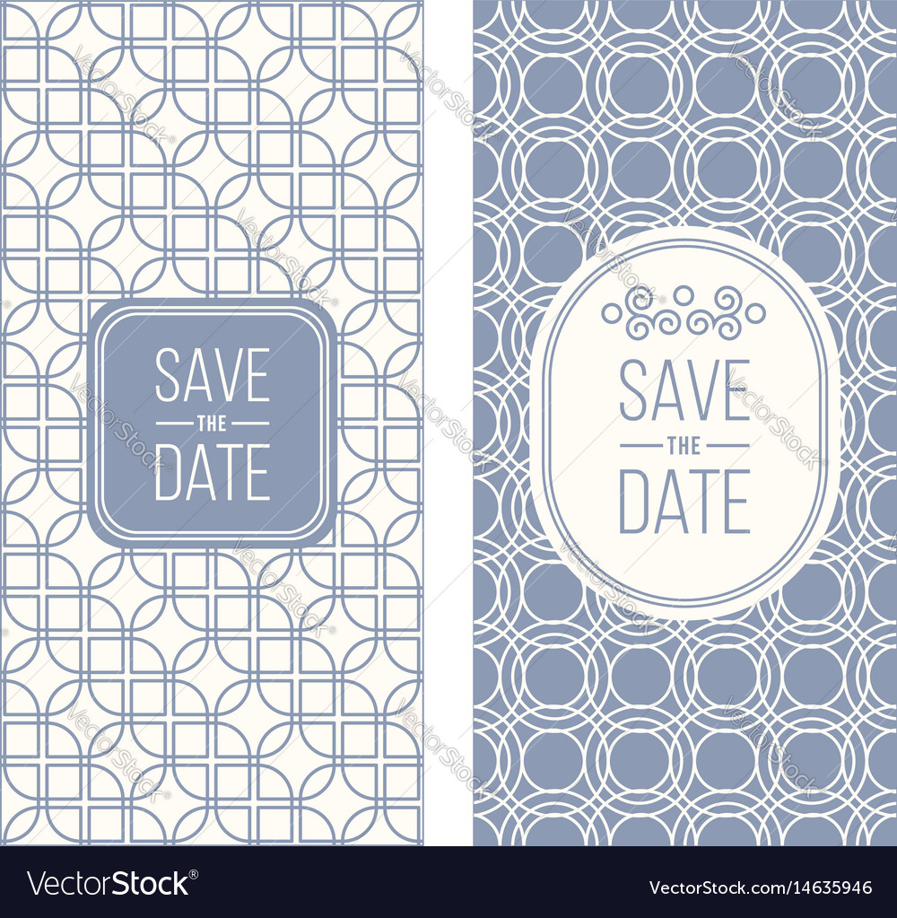 Retro invitation templates patterned background