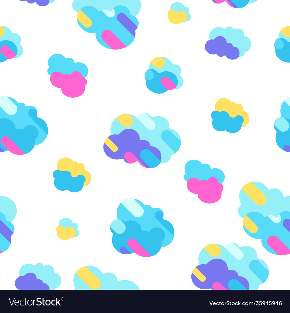 Seamless pattern with cluuds vector image Seamless pattern with cluuds