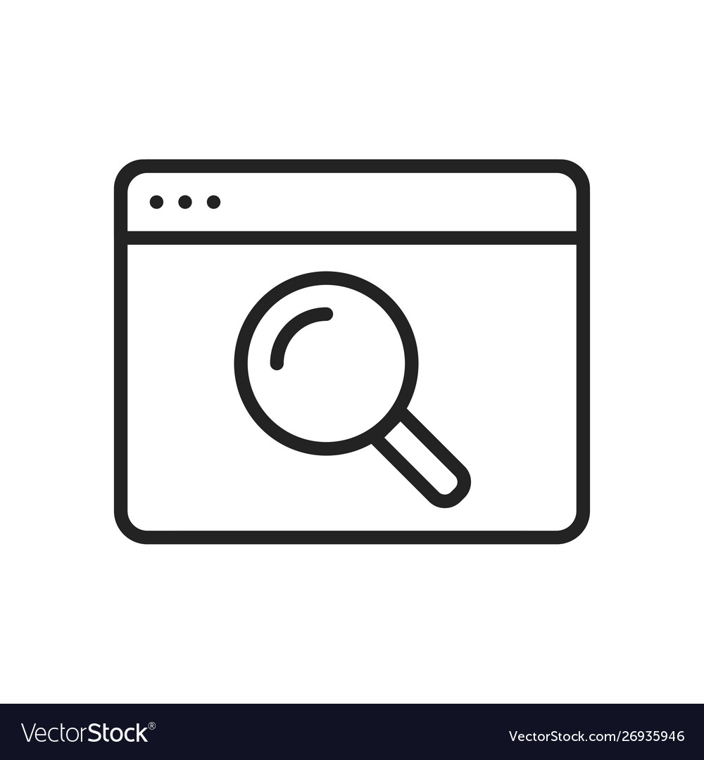 Search web icons in line style seo analytics vector image Search web icons in line style seo analytics