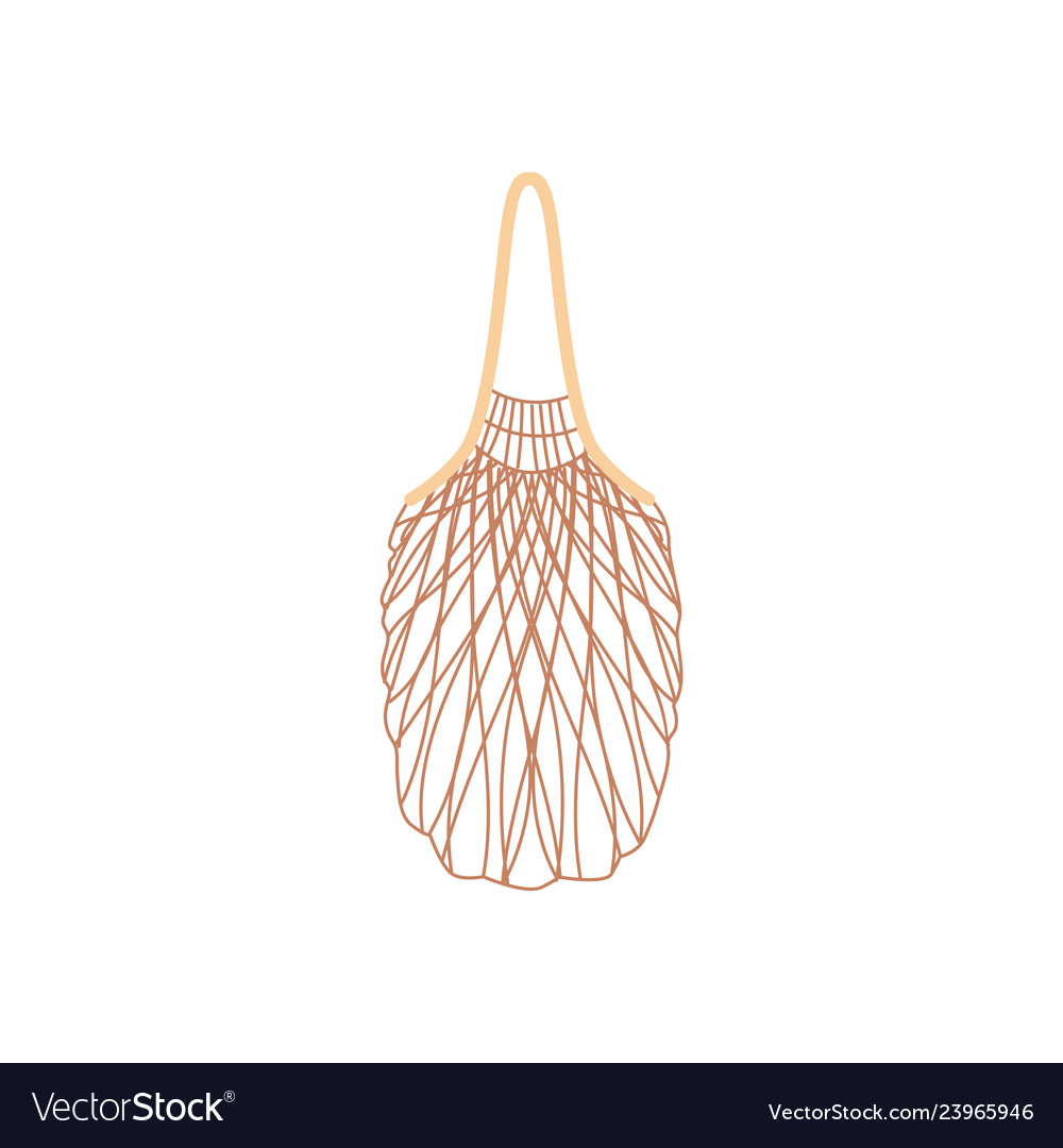 Shopping reusable grocery cloth string bag Vector Image