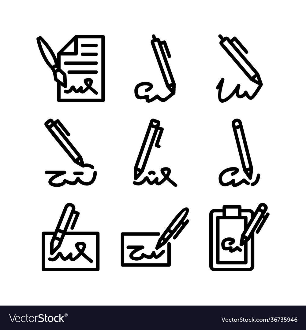 Signature icon or logo isolated sign symbol vector image Signature icon or logo isolated sign symbol