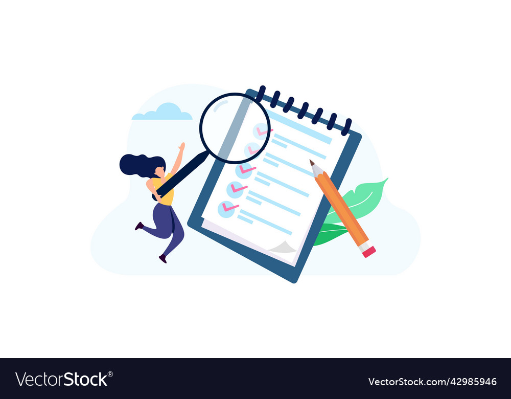 Task done business concept with tiny person vector image Task done business concept with tiny person