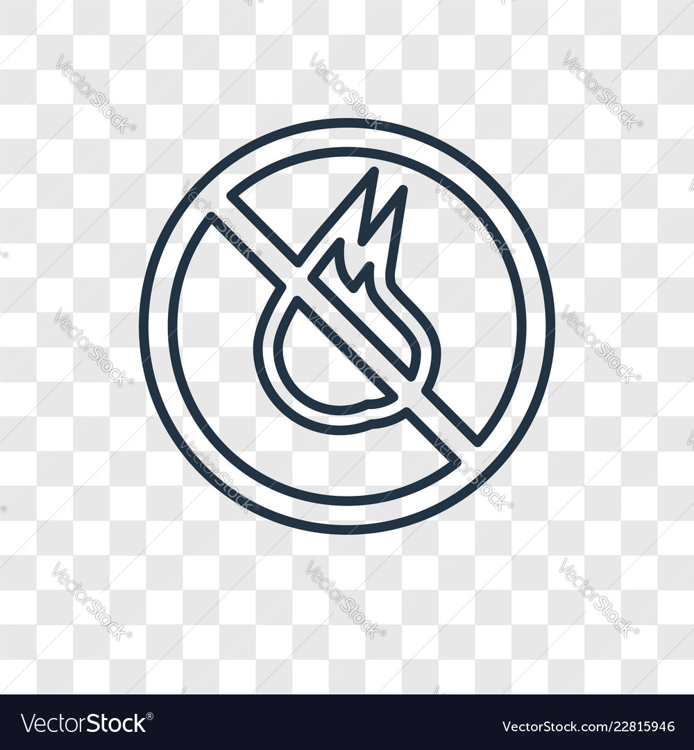 Warning concept linear icon isolated vector image Warning concept linear icon isolated