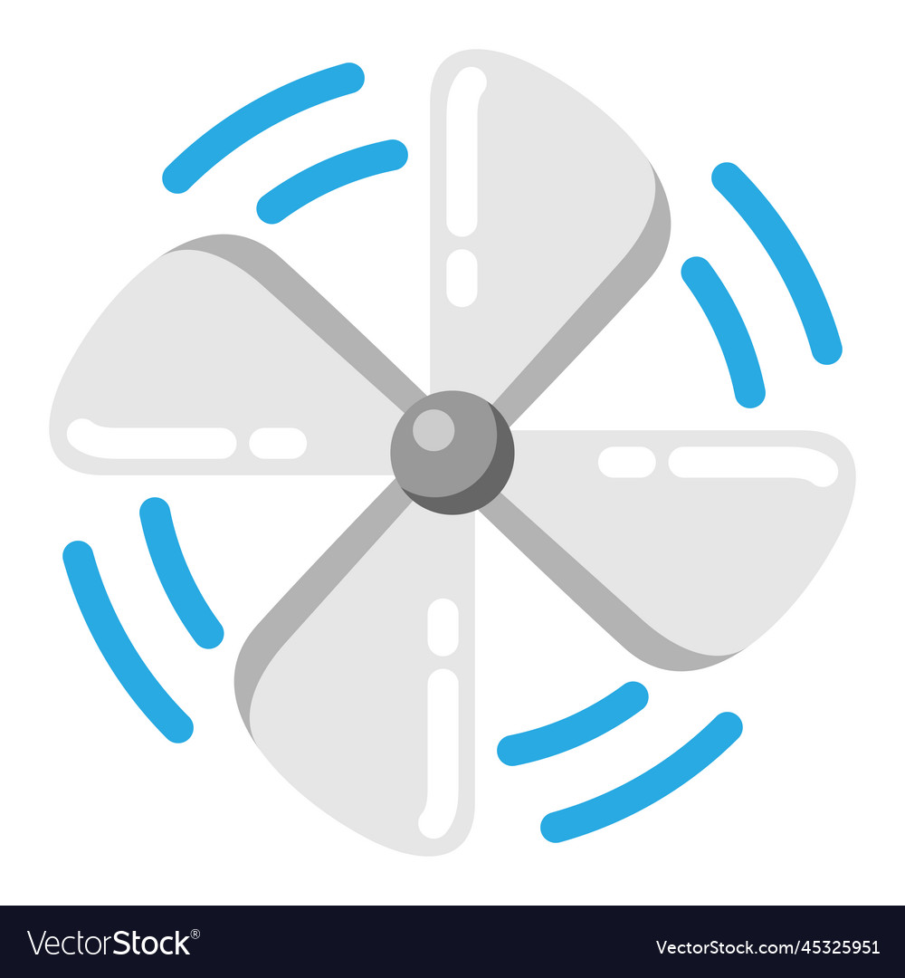 Air fan icon or image Royalty Free Vector Image