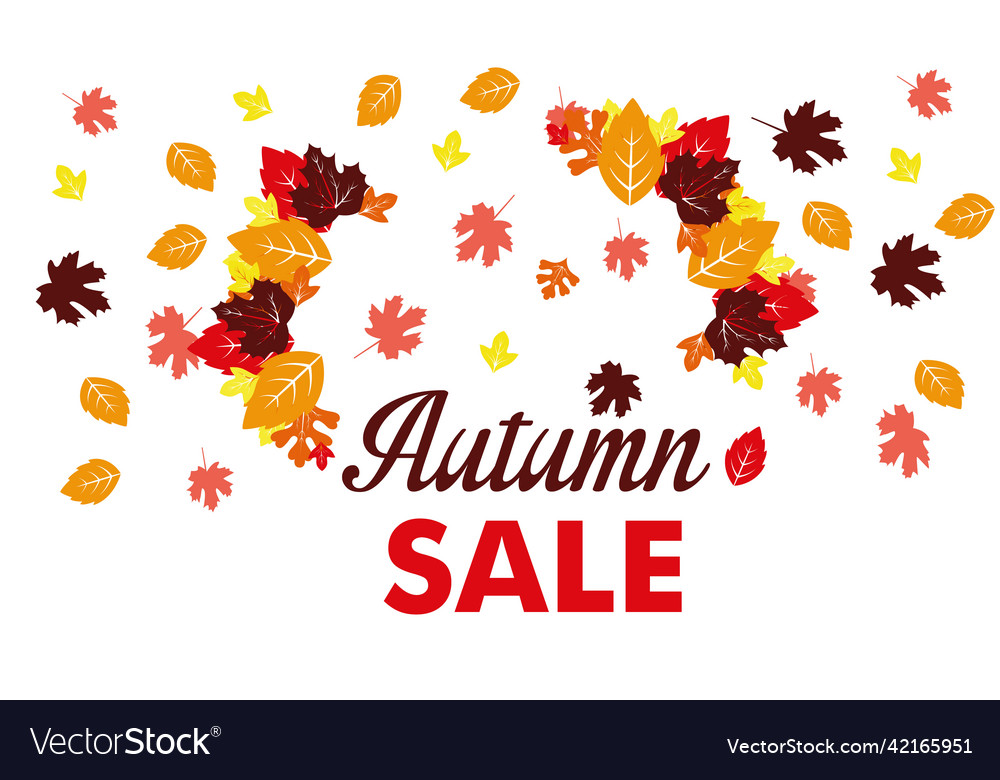 Autumn sale design for advertising banners