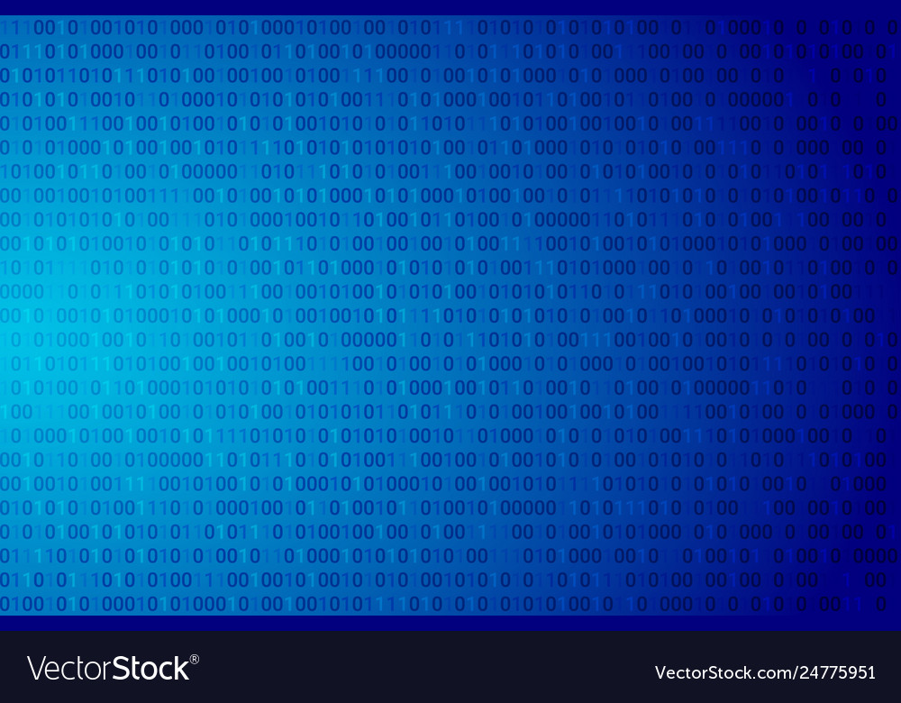 Binary code data background vector image Binary code data background