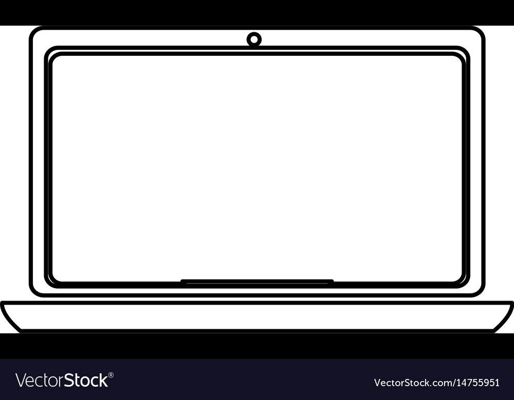 Blank screen laptop computer icon image Royalty Free Vector