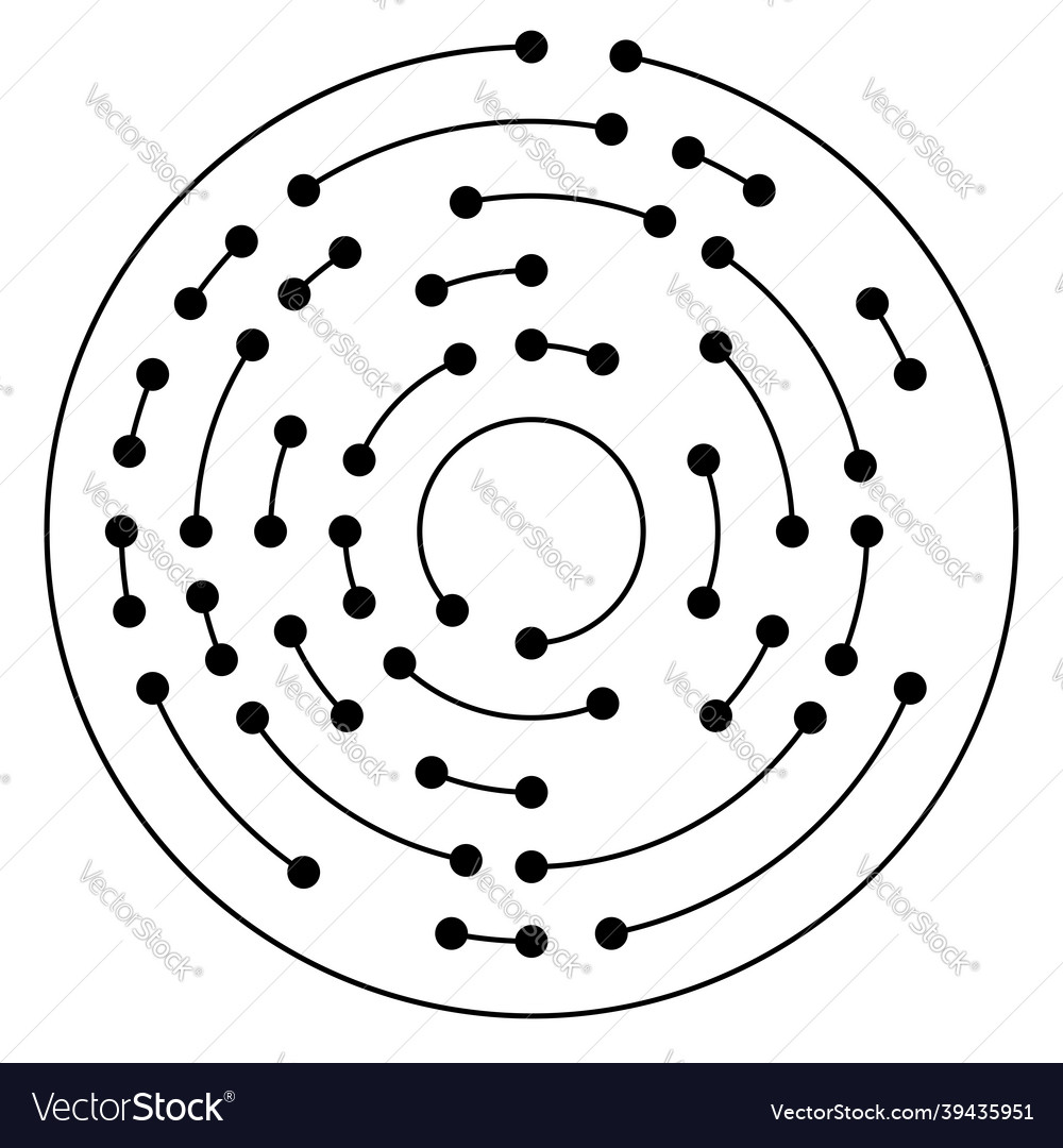 Circular concentric lines segmented circles