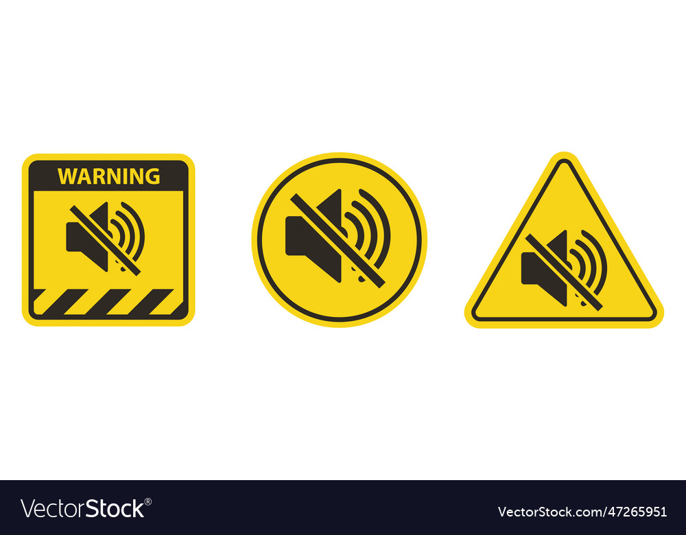 Do not make a loud noise no speaker no sound icon Vector Image