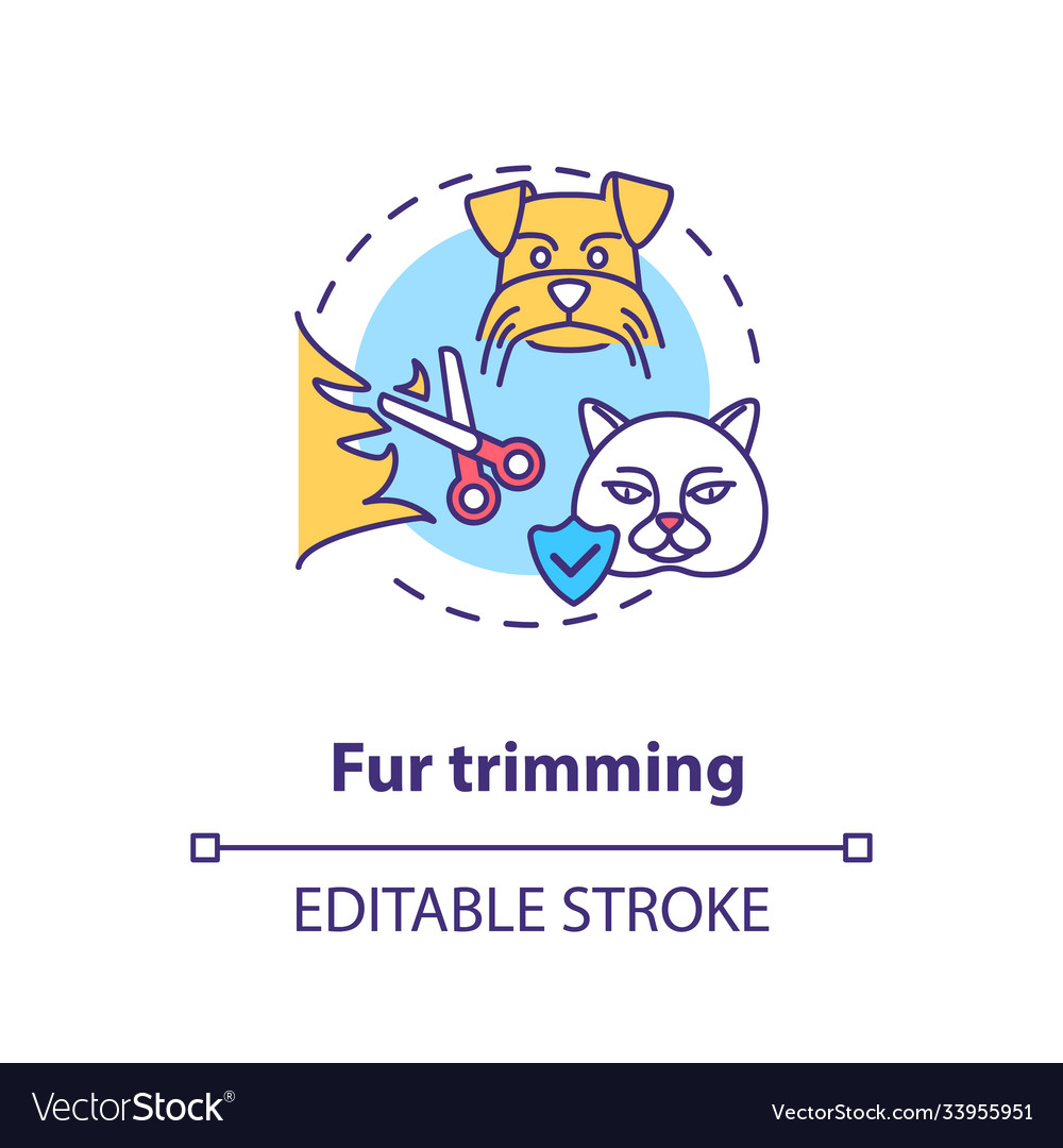 Fur Trimm Konzept-Ikone