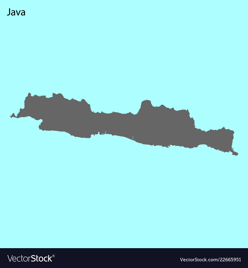 High Quality Map of Java Island