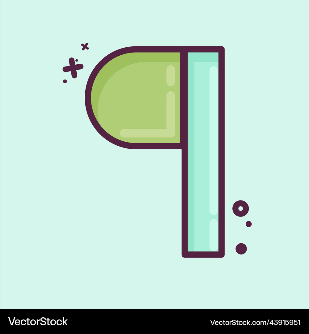 Icon paragraph related to graphic design tools Vector Image