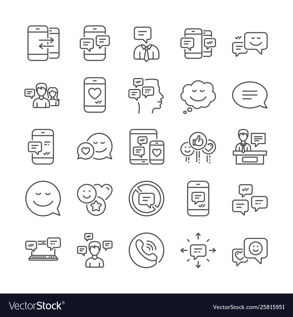 Message and communication icons group chat Vector Image Message and communication icons group chat