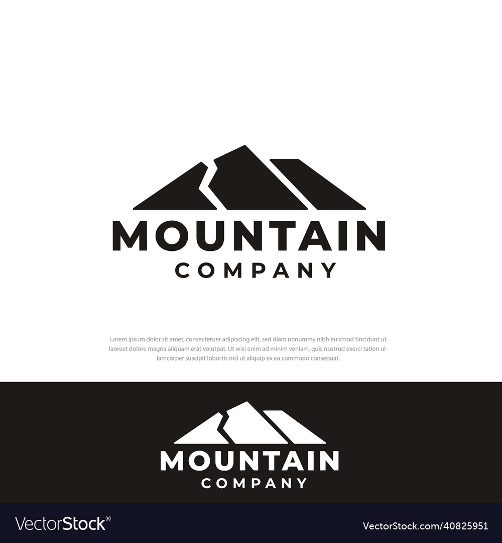 Mountain design logo travel design template Vector Image