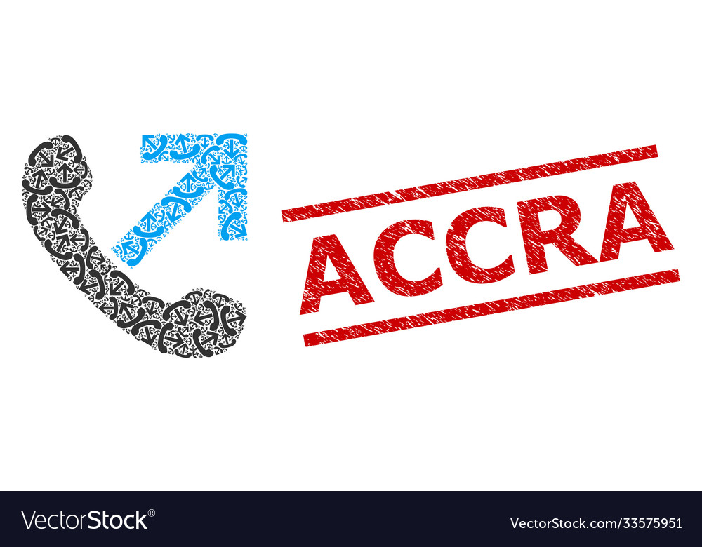 Outgoing call recursive collage vector image Outgoing call recursive collage