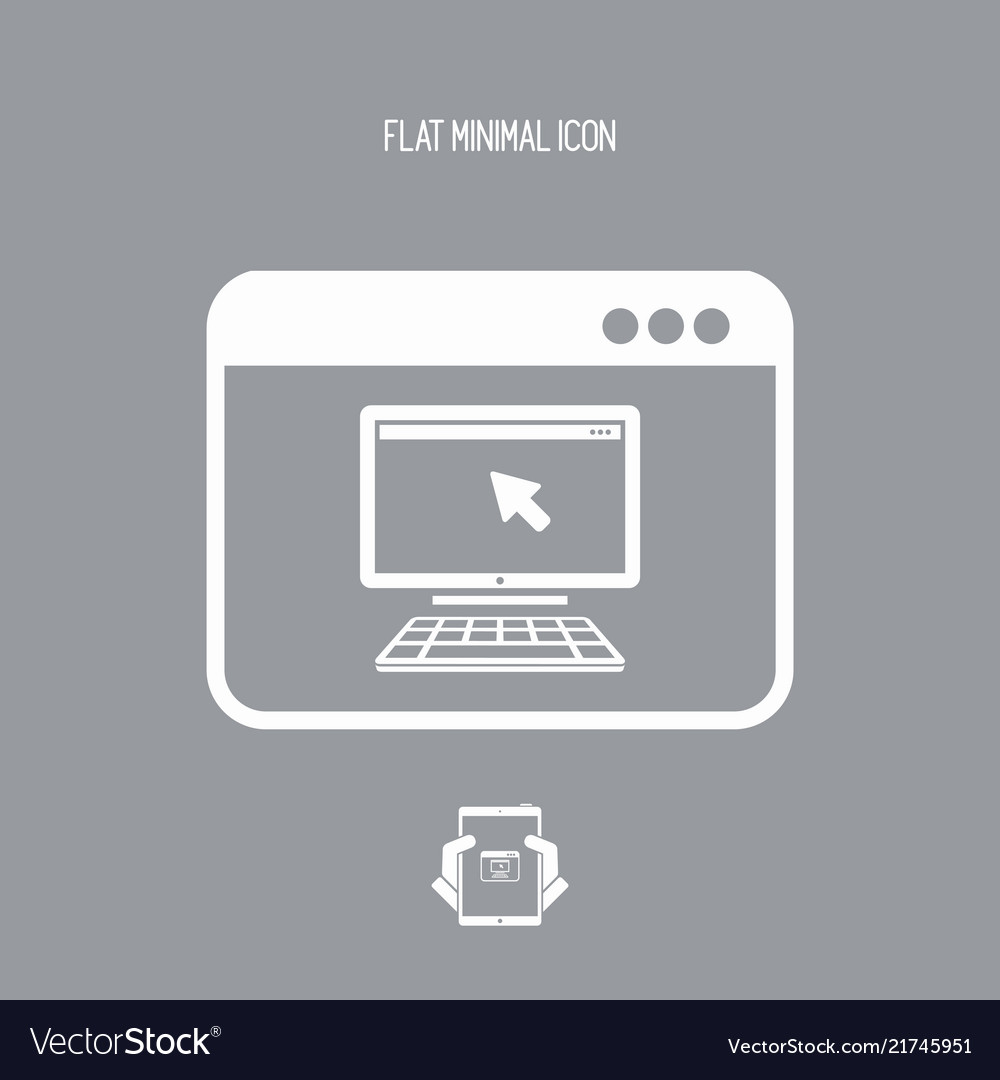 Pc remote control application - flat minimal icon
