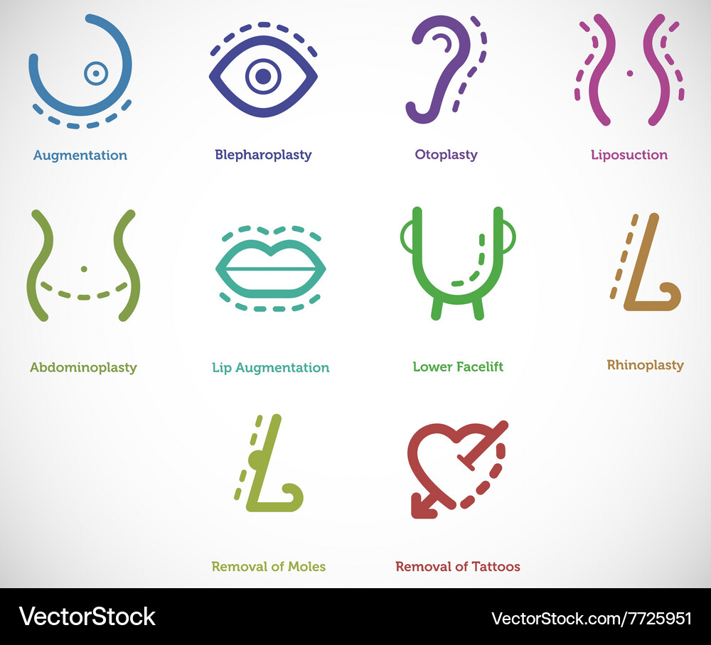 Plastic surgery icon Royalty Free Vector Image