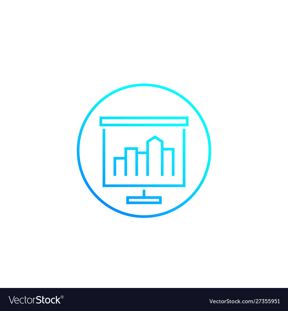 Presentation line icon