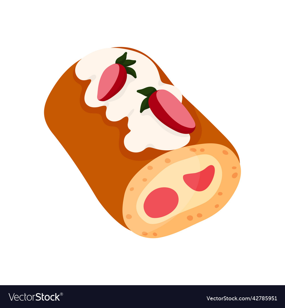 Pretty flat cake design sketch element for menu Vector Image Pretty flat cake design sketch element for menu