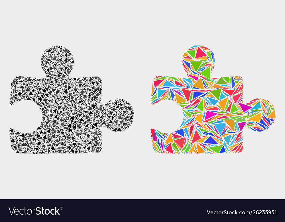 Puzzle plugin mosaic icon triangle items