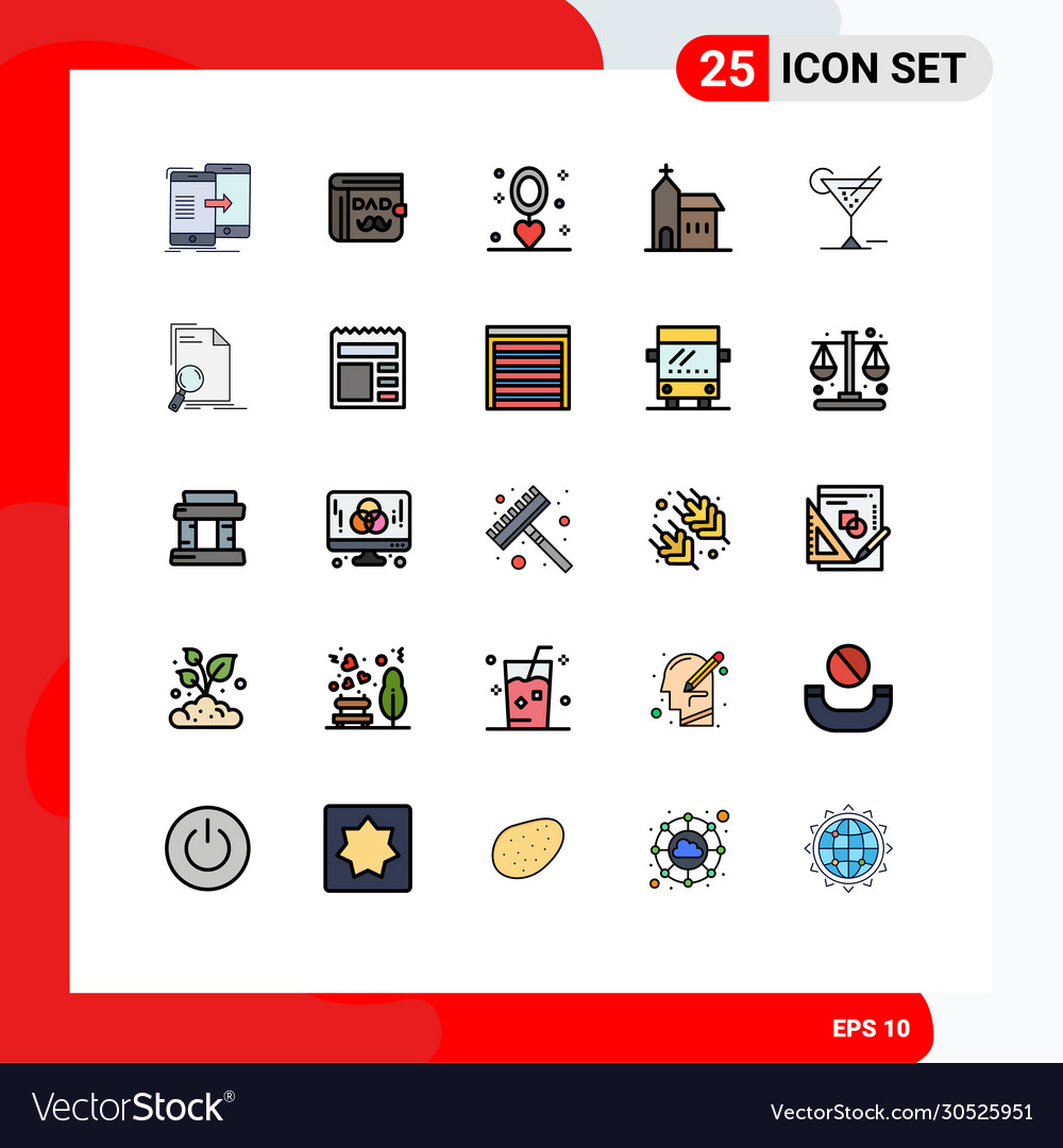 Set 25 modern ui icons symbols signs