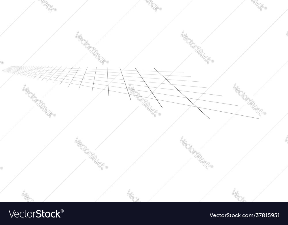 Tilted skew 3d grid mesh vector image Tilted skew 3d grid mesh
