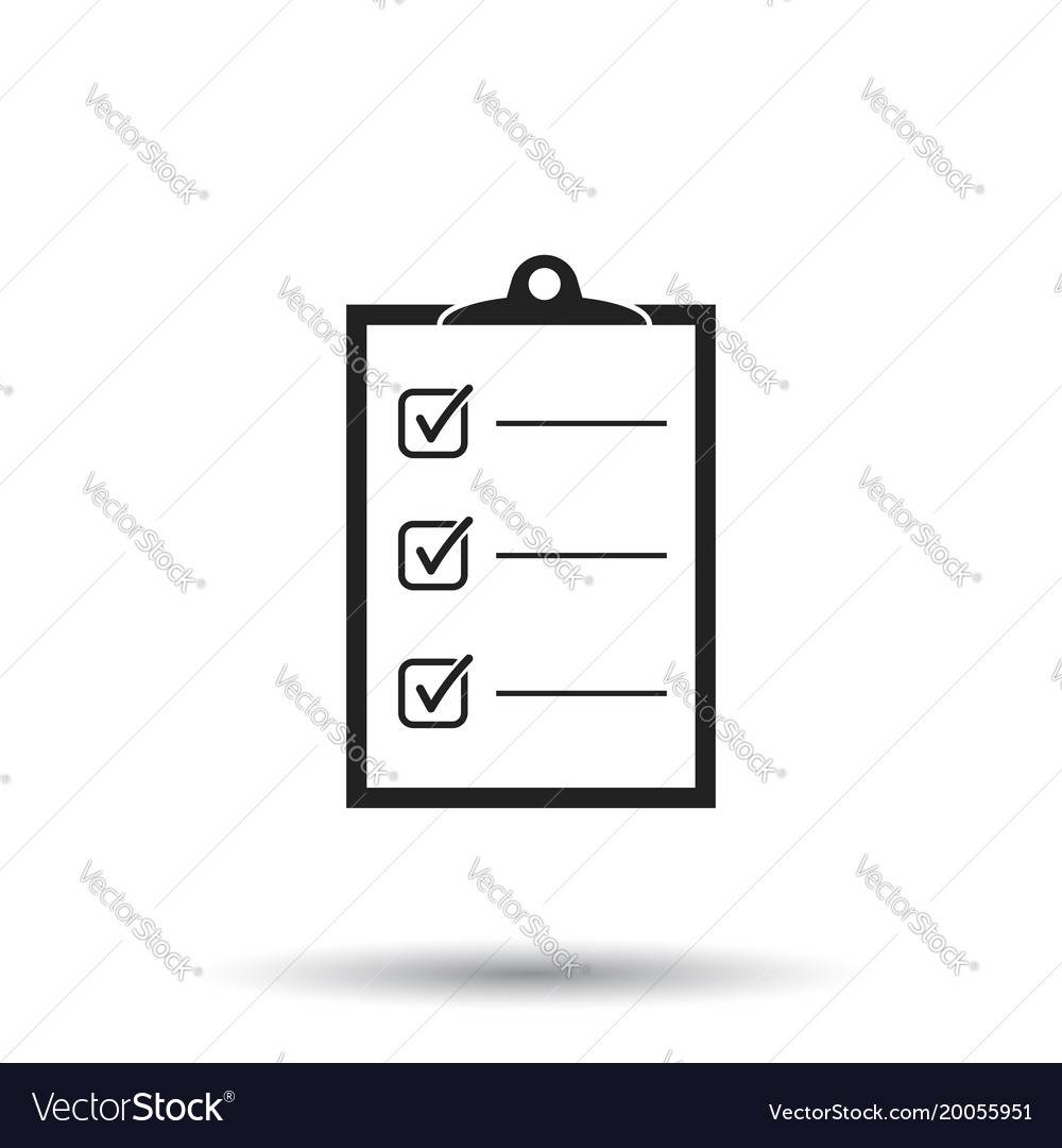 To do list icon checklist task in flat style