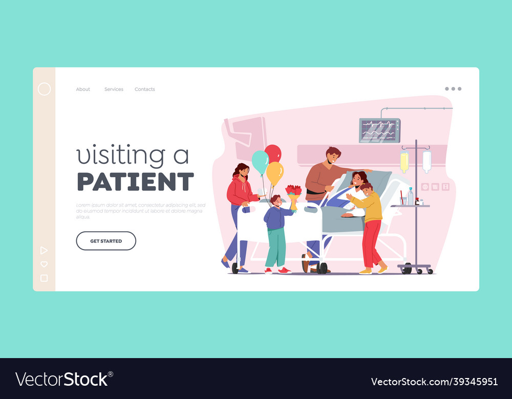 Visiting a patient landing page template family