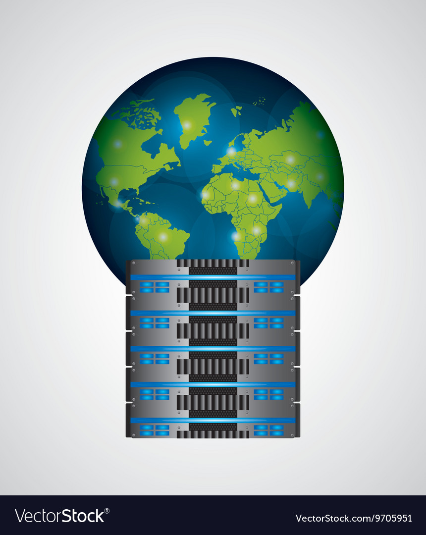 Web hosting icon technology design