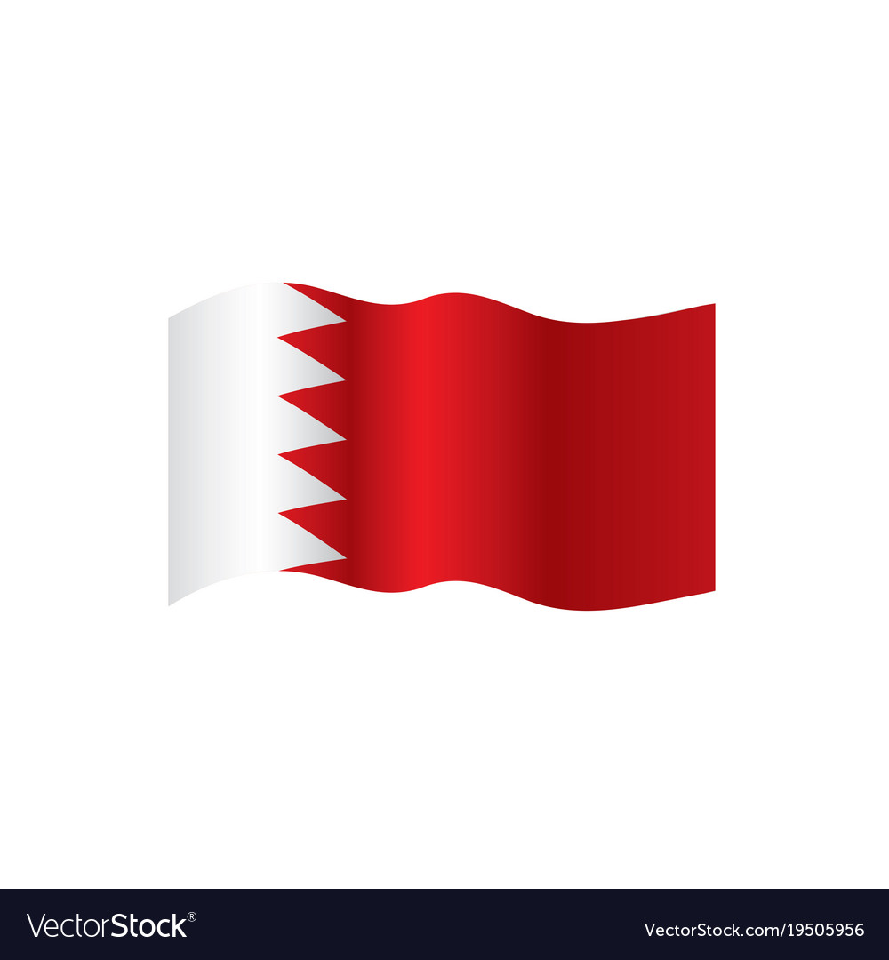 Bahrain flag Royalty Free Vector Image - VectorStock