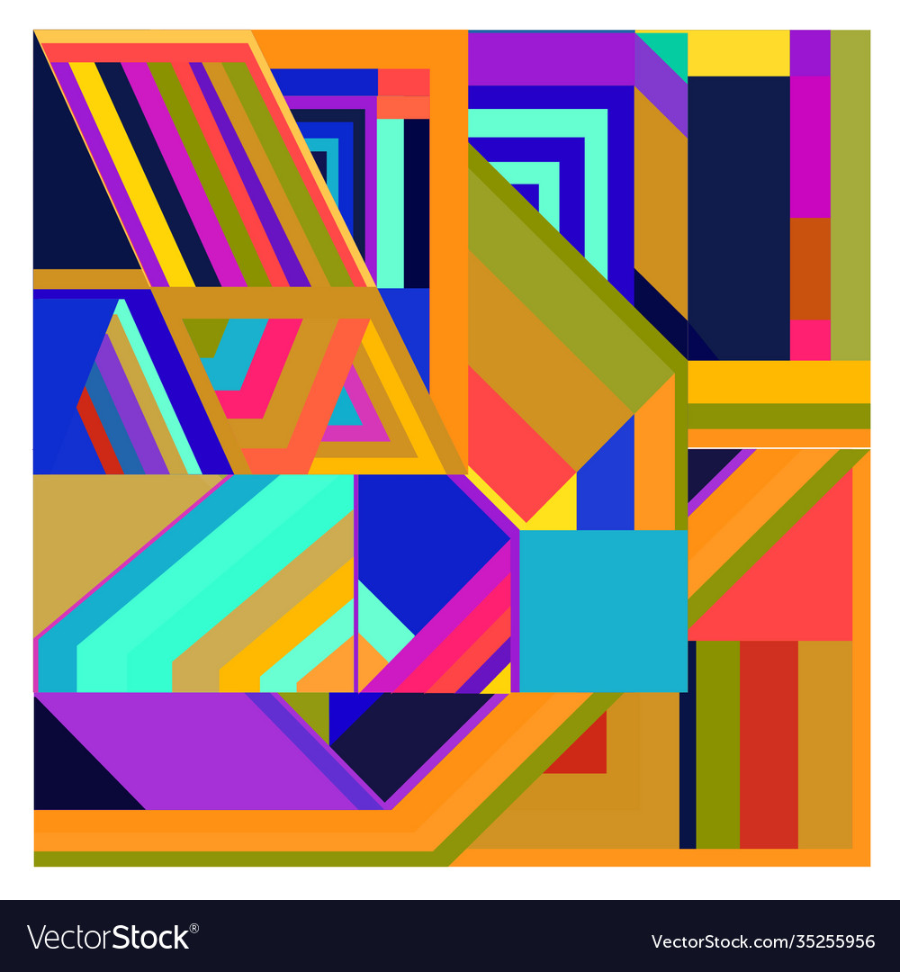 Colorful geometric and curve background pattern