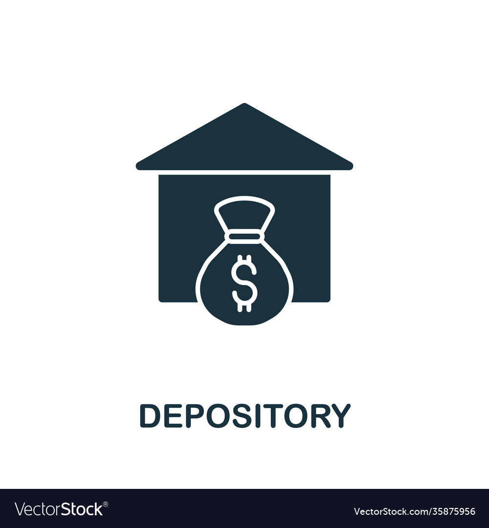 Depository icon from investment collection simple Vector Image