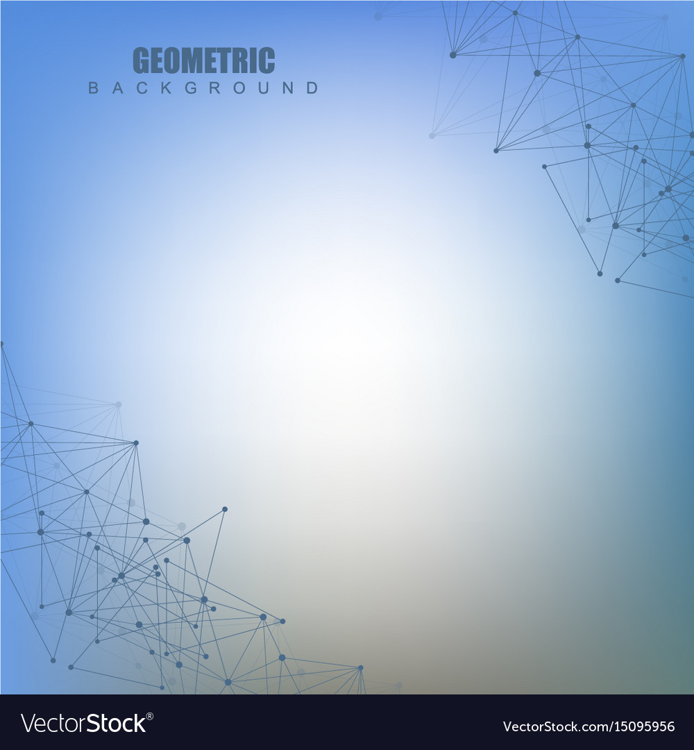 Geometric abstract background with connected line